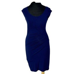 Ann Taylor Size 00P  Color Solid Blue Sleeveless Sheath Dress Very Sexy